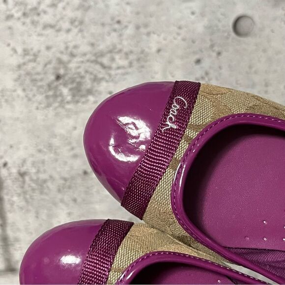 𝅺coach Monogram Cecile Cap Toe Ballet Flat - Picture 8 of 11